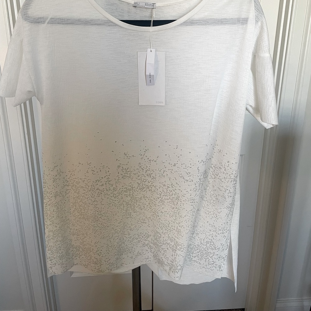 NWT Zara BW Collection Sheer Top